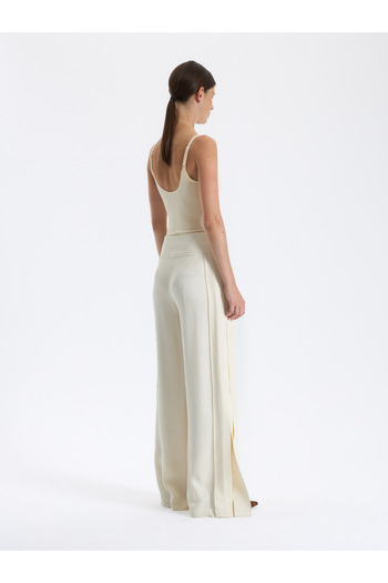 BAQA Ecru Wide-Leg Short Pants