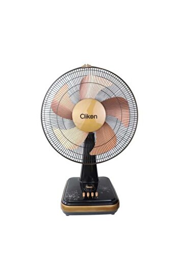 CLIKON Classic Table Fan ClickOn 16 Inch with Timer 1250 RMP 45W CK2032 Golden/Black