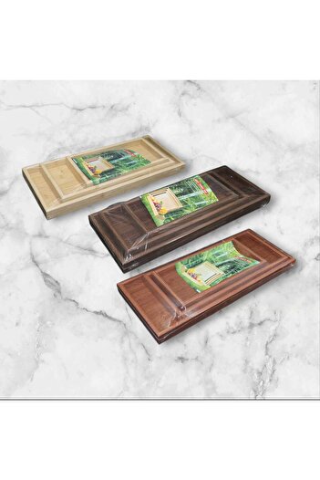ALSAHA 3-piece rectangular wooden toffee set