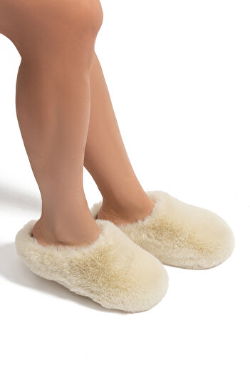 Twigy Stone Women's Plush House Slippers Beige 37/41