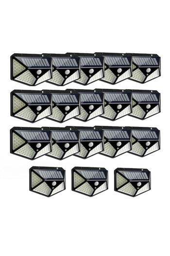 Telemag Set 18 Solar Lamps 100 LED, Motion Sensor + Solar Lamp, 6 Lighting Units, Remote Control, Ea