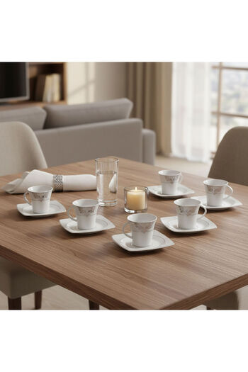 Güral Porselen Caroline 12 Piece Coffee Cup Set 66001