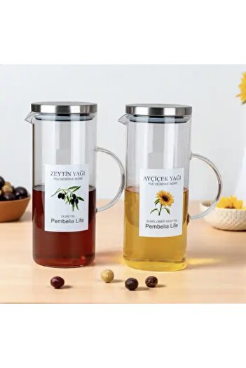 Pembelia Life 2-piece metal lid 1500 ml large size oil pot set sunflower oil olive oil set