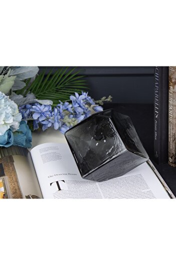 Sembol Velis Black Glass Vase 16X16X15 cm