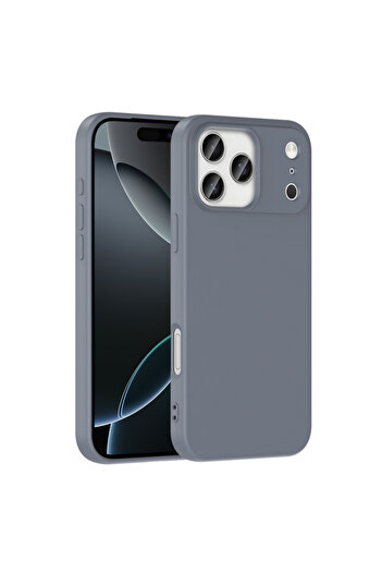 Paladyum Case iPhone 17 Pro Max Compatible Velvet Gray Launch Silicone Case
