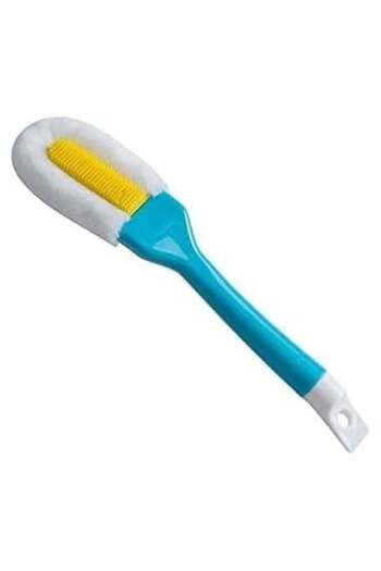 Mirfa Shoe Cleaning Soft Bristle Brush With Long Hangable Handle (Blue)