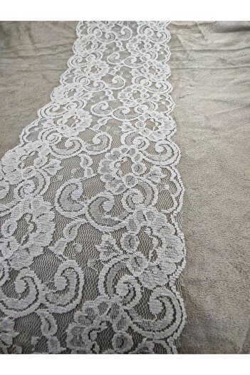 FASHİON DANTEL Lycra Stretch Lace 14 cm Width 1 Meter Ecru
