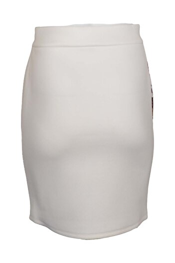 Vero Moda Zambia White Skirt - L, White, 75.2% polyester, 16.2% viscose, 8.6% spandex