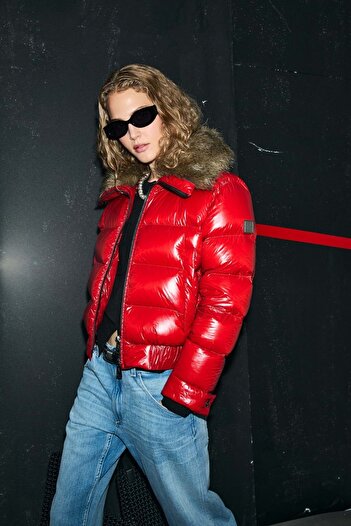 Kids Club Shoes Lufian 122120041 Daisy Goose down Women's Coat Red
