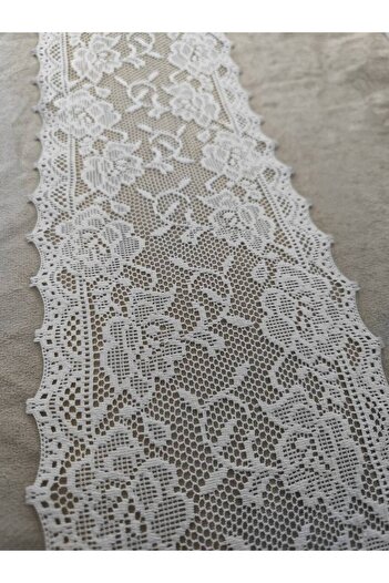 FASHİON DANTEL Lycra Stretch Lace 15 cm Width 1 Meter Ecru