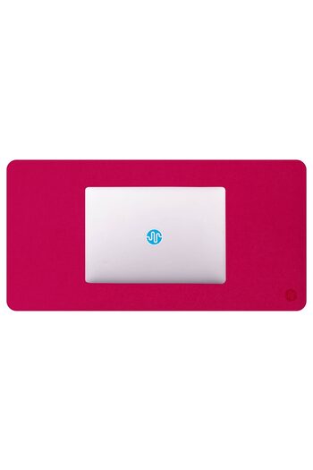 PadForce Minimalist Synthetic Wool Mousepad for Desktop, Gaming, Office, Non-slip - Pink, 80x40cm