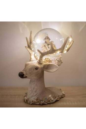 OEMN Christmas Decorative Figurine Deer Head with LED 17 x 21 x 22 cm