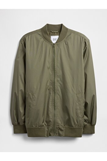 GAP Erkek Yeşil 100% Geri Dönüştürülmüş Relaxed Ripstop Bomber Ceket