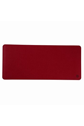PadForce Minimalist Synthetic Wool Mousepad for Desk, Gaming, Office, Non-slip - Burgundy, 90x40cm