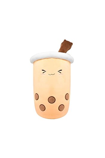 Generic MINISO 14.5'' Cute Boba Tea Decorative Throw Pillow, 14.6 Inch Super Soft Plush Cafe Squishy Pearl