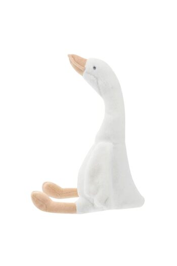 Generic Toyvian White Goose Pacifier Stuffed Animal Plush Swan Hugging Pillow Doll for Bedroom Decoration