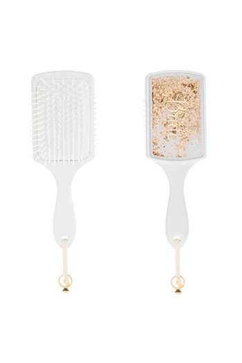 ANTBRO ® Hairbrush for Brides, White with Golden Confetti, 24cm