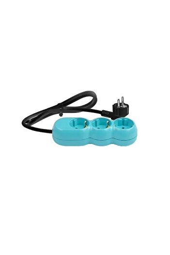 Wconn Electrical extension cord 3G1.5 turquoise 3 sockets 2m TC3015N02