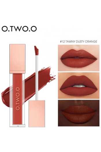 O.TWO.O Cosmetics O2O Matte Liquid Lipstick - Tawny Dusty Orange 12
