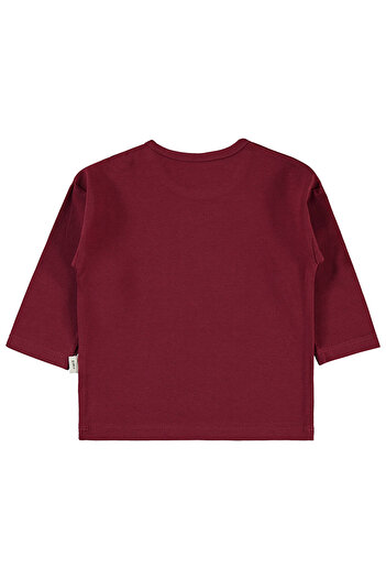 LC Waikiki Baby Girl Sweatshirt 6-18 Months Dark Burgundy