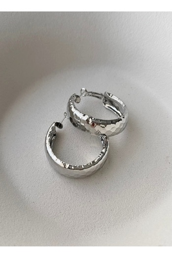 mos&more Steel Silver Hoop Light Earrings