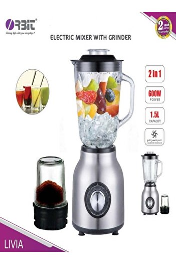 Orbit Electric 2-in-1 Blender with Grinder 1500ml 600W