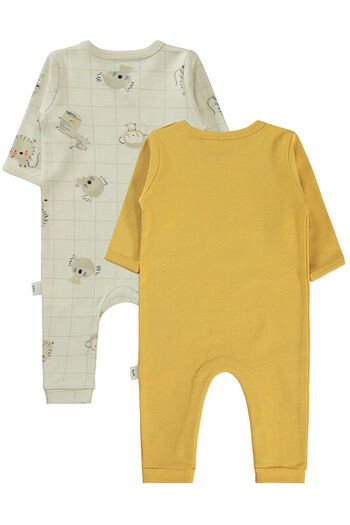 LC Waikiki Baby Boy Romper Without Booties 3-9 Months Mustard