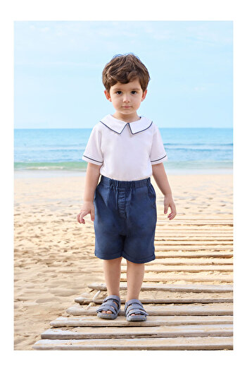 LC Waikiki Boy's Collared T-Shirt White