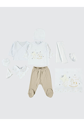 LC Waikiki Baby Girl Bodysuit 0-1 Month Dark Beige