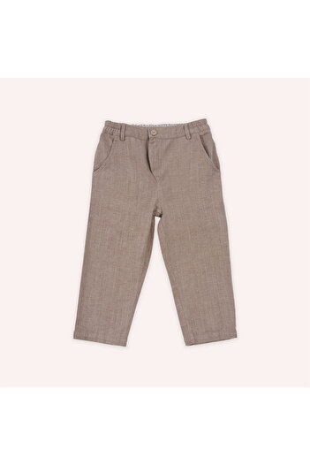LC Waikiki Boy's Elastic Waist Trousers Brown