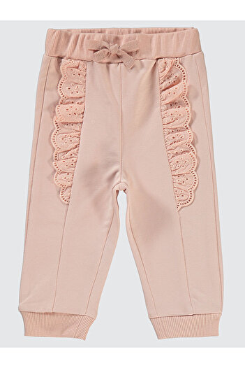 LC Waikiki Baby Girl Sweatpants 6-18 Months Light Powder