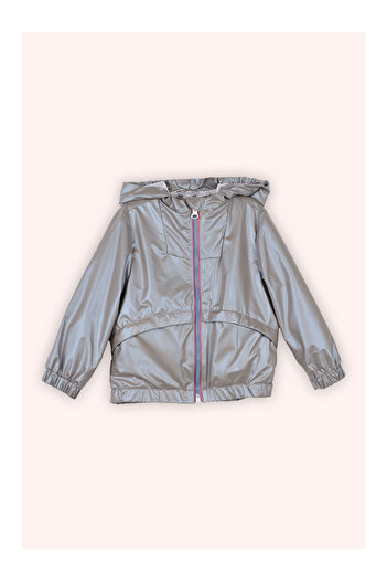 LC Waikiki Girl's Hooded Raincoat Lilac