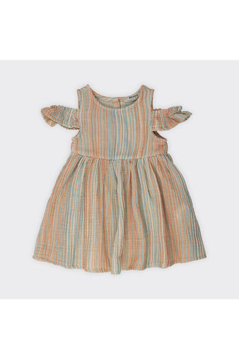 LC Waikiki Baby Girl Line Patterned Dress