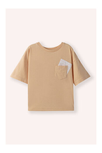 LC Waikiki Boy's Short Sleeve T-Shirt Ecru