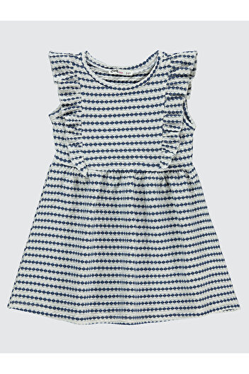 LC Waikiki Girls' Dress 2-5 Years Element Blue