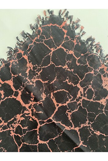 Fureya Tasseled Marble Pattern Cheesecloth Writing