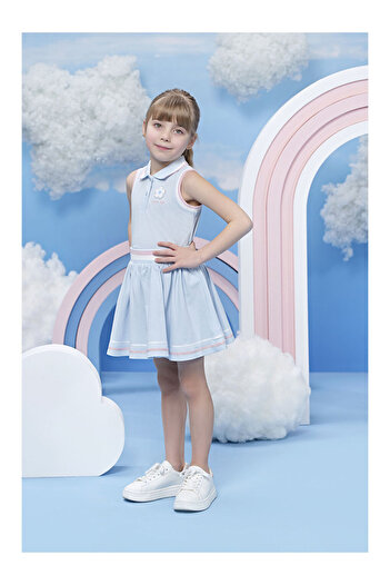 LC Waikiki Girl's Polo Collar Skirt Set of 2