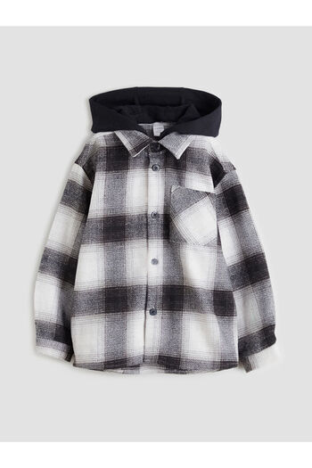 LC Waikiki Detachable Hood Plaid Boys Shirt