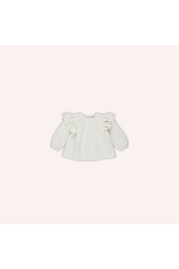 LC Waikiki Girl's Ruffled Collar and Shoulder Blouse