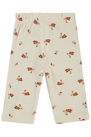 LC Waikiki Baby Girl Sweatpants 6-18 Months Elephant Ivory