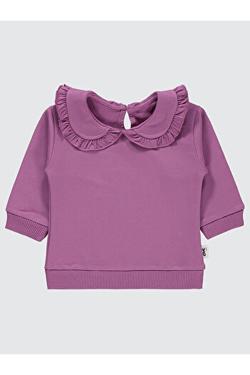 LC Waikiki Baby Girl Sweatshirt 6-18 Months Lilac
