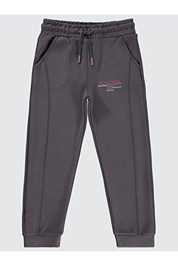LC Waikiki Girls' Sweatpants 6-9 Years Old Light Smoke