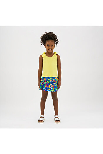 LC Waikiki Girl's Tank Top with Tie-Up Detail on the Sleeves