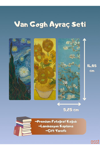 OssiGift Bookmark, Van Gogh Bookmark Set, Set of 6 Bookmarks, Size 5.25X14.85Cm, Thin, Gift