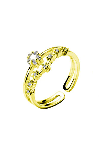 Silver berry S925 Brightening Stars Ring Size 52 Adjustable