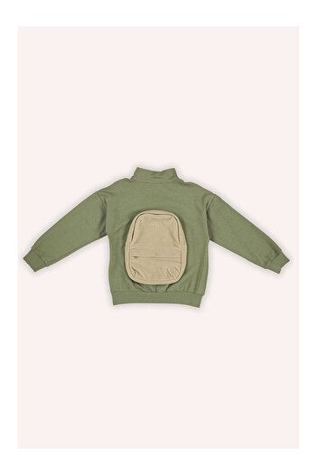 LC Waikiki Boy's Detailed Sweatshirt with Bag Detail