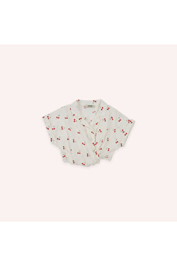 LC Waikiki Girl's Cherry Patterned Shirt White
