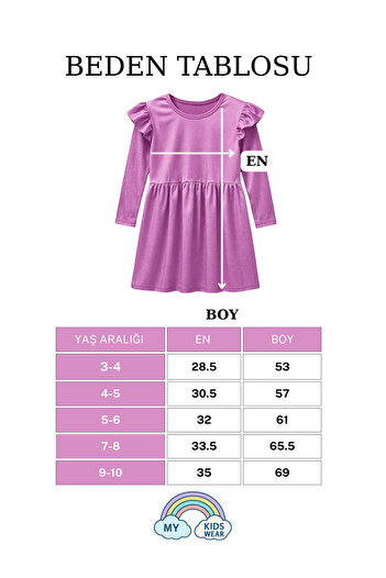 LC Waikiki Girls' Long Sleeve Ruffle Detail Velvet Dress 3-10 Years 12114