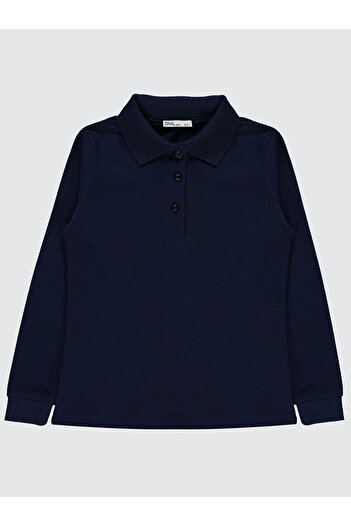 LC Waikiki Girls Sweatshirt 6-9 Years Old Navy Blue