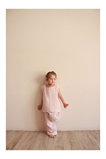 LC Waikiki Pink Striped Asymmetrical Pocketed Muslin